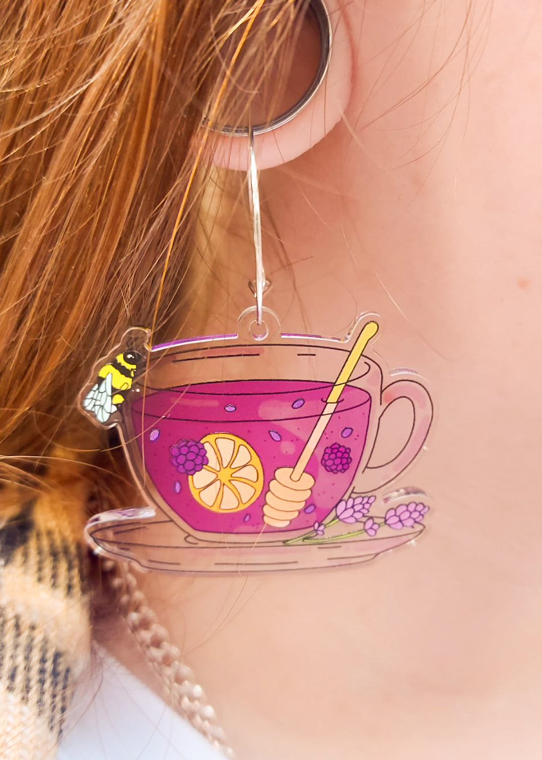 Lavender Magic Tea Time Earrings